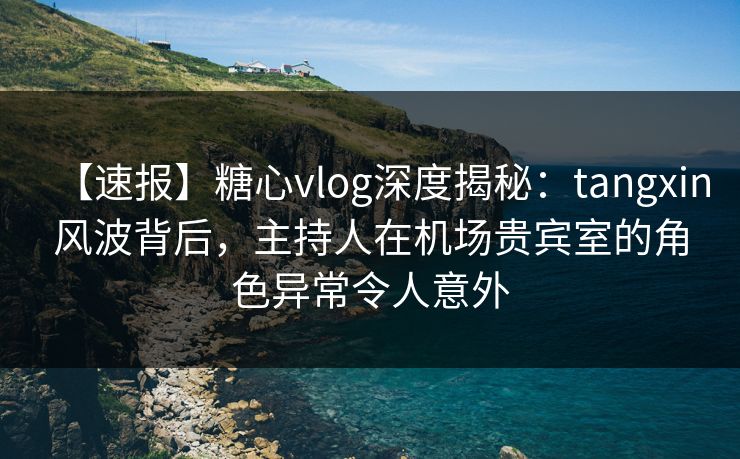 【速报】糖心vlog深度揭秘:tangxin风波背后,主持人在机场贵宾室的角色异常令人意外 【速报】糖心vlog深度揭秘:tangxin风波背后,主持人在机场贵宾室的角色异常令人意外